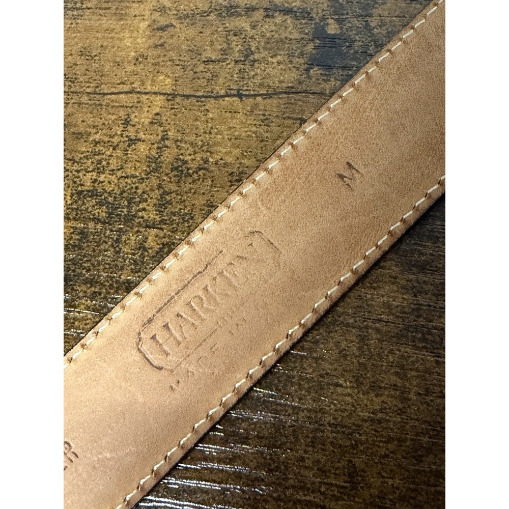 Harken Women's Meduim Brown Leather Belt Croc Embossed Medium USA Made Vintage - Picture 6 of 9